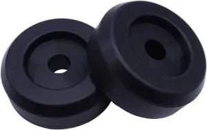 2 Pack 3.4 Inch Diameter Boat Trailer Black Molded Rubber Keel Roller