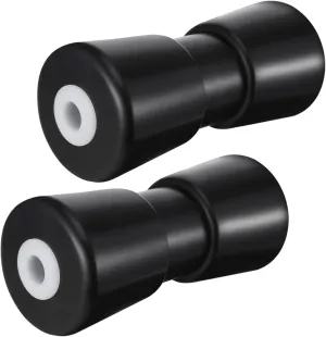 2 Pack 7.5" Heavy Duty Boat Trailer Roller Robust Rubber Bow Roller Boat Trailer Bow Stop Boat Trailer Accessories Replacement Boat Trailer