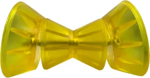 3 Inch 4 Inch Boat Trailer Roller Assembly Bow Stop Bell Roller with 1/2 Inch Shaft PVC Material Amber Color