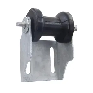 4 inch Boat Trailer Roller with Bracket Keel Roller Assembly Kit for Boat Trailer Galvanized Steel Black Rubber