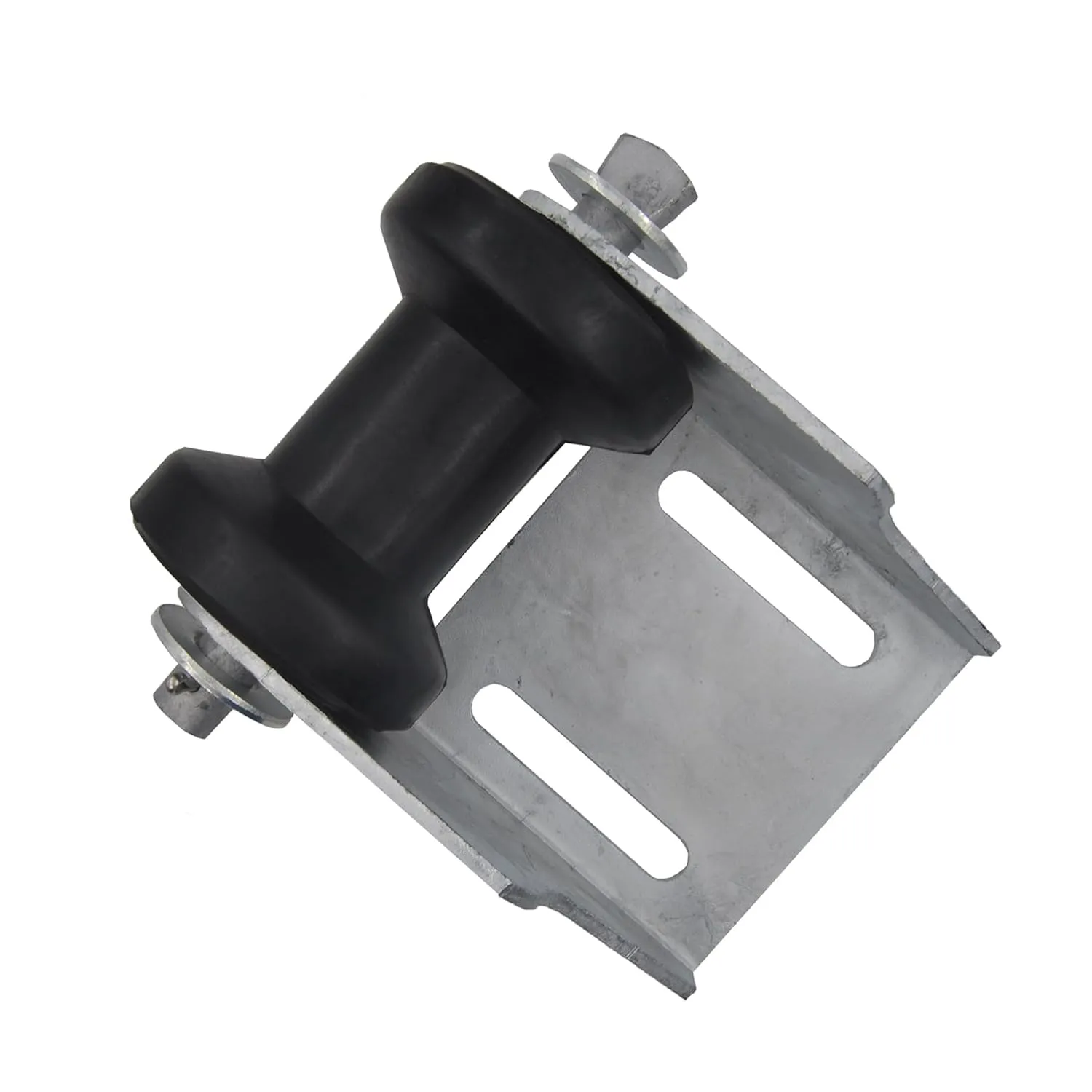 4 inch Boat Trailer Roller with Bracket Keel Roller Assembly Kit for Boat Trailer Galvanized Steel Black Rubber