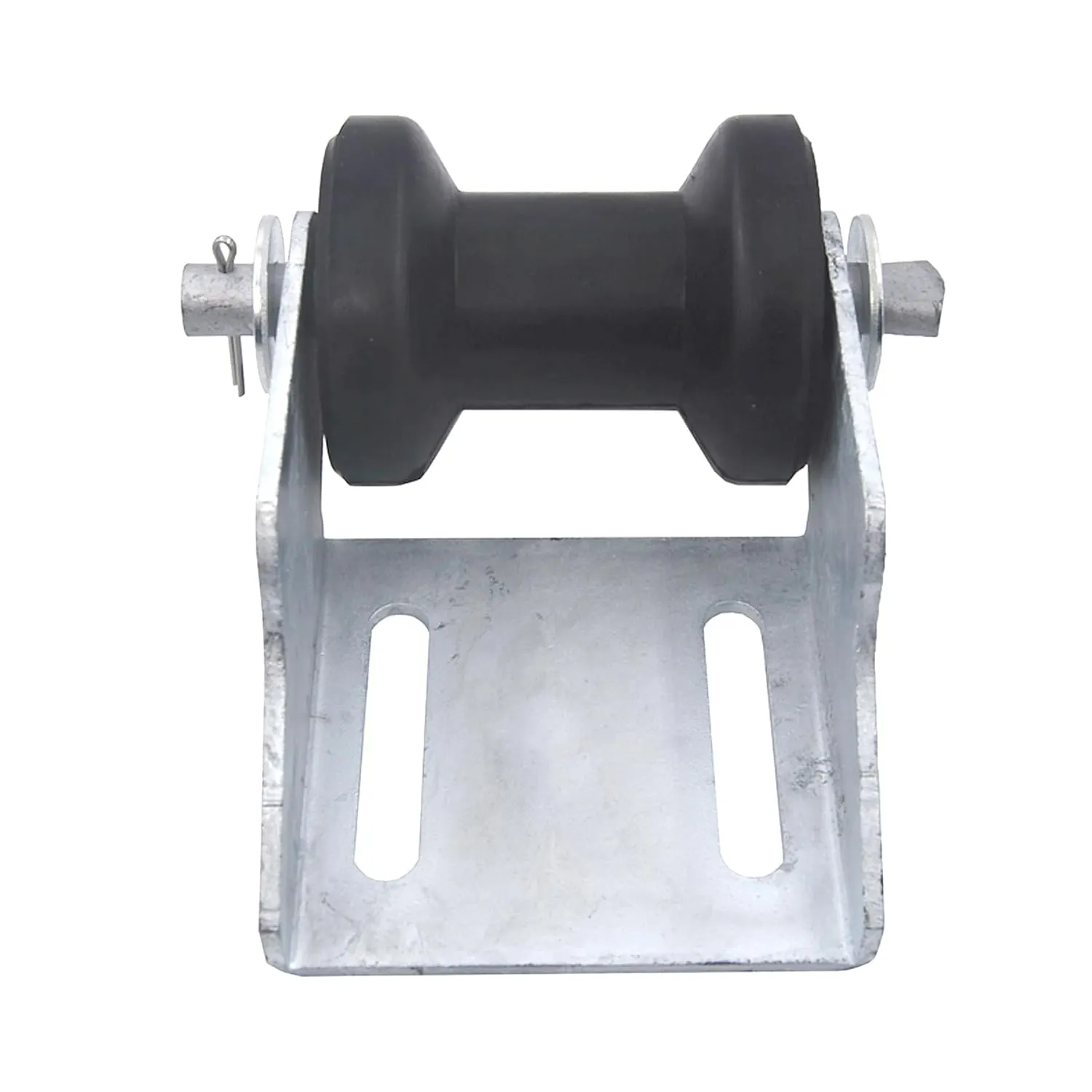 4 inch Boat Trailer Roller with Bracket Keel Roller Assembly Kit for Boat Trailer Galvanized Steel Black Rubber