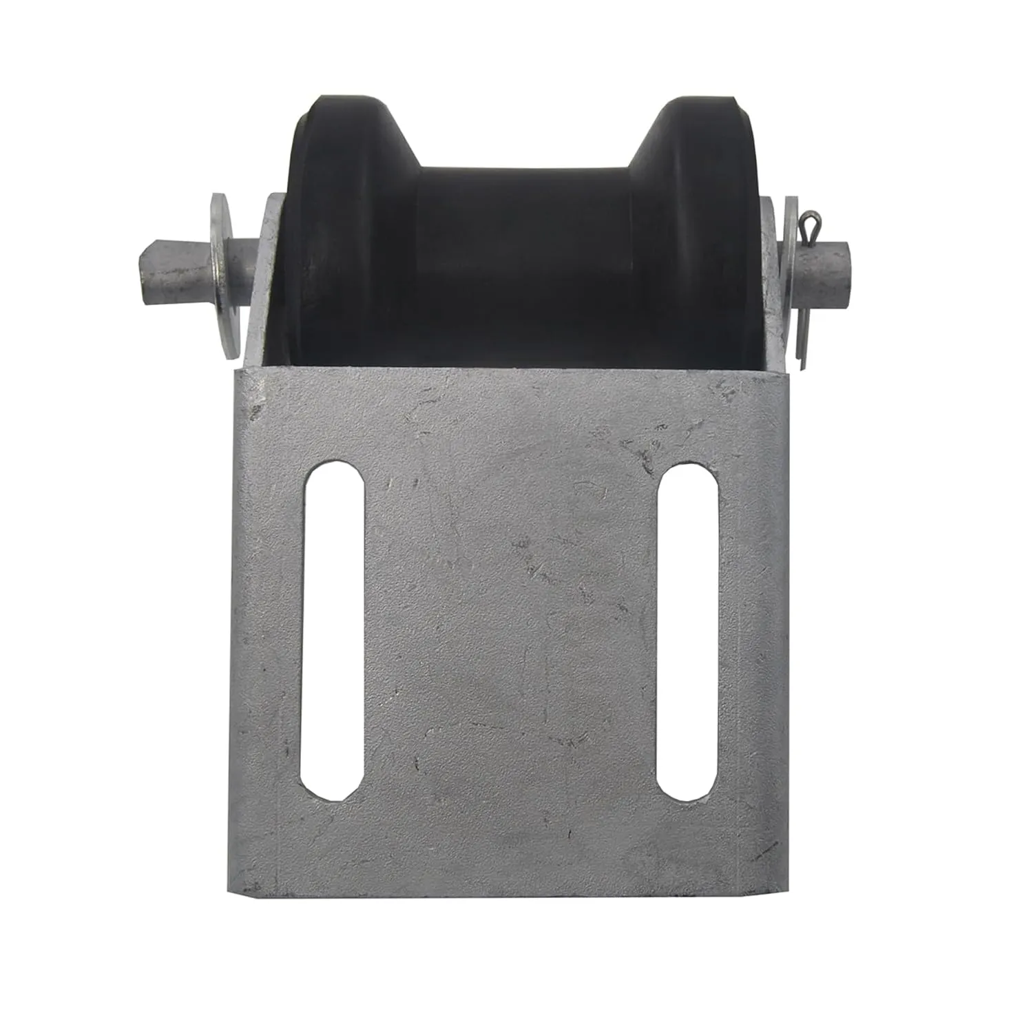 4 inch Boat Trailer Roller with Bracket Keel Roller Assembly Kit for Boat Trailer Galvanized Steel Black Rubber