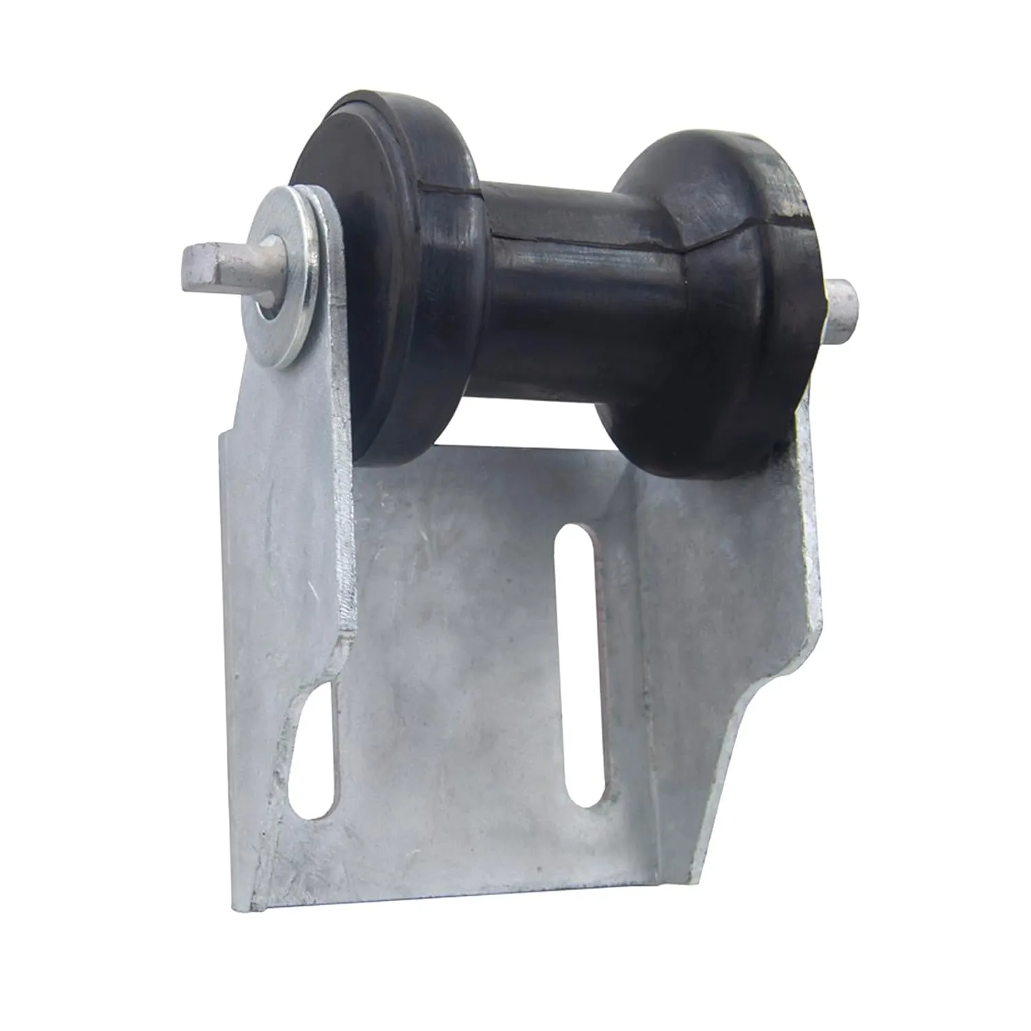 4 inch Boat Trailer Roller with Bracket Keel Roller Assembly Kit for Boat Trailer Galvanized Steel Black Rubber