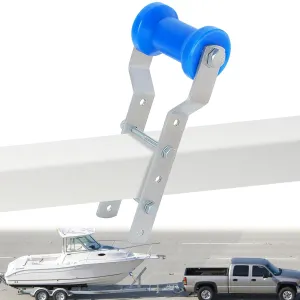5inch Adjustable Keel Roller Assembly, Boat Trailer Rollers with Brackets,Blue Boat Trailer Bow Roller Bracket Assembly Keel Roller Bracket Assembly Fit for 3" Wide Trailer Tongue