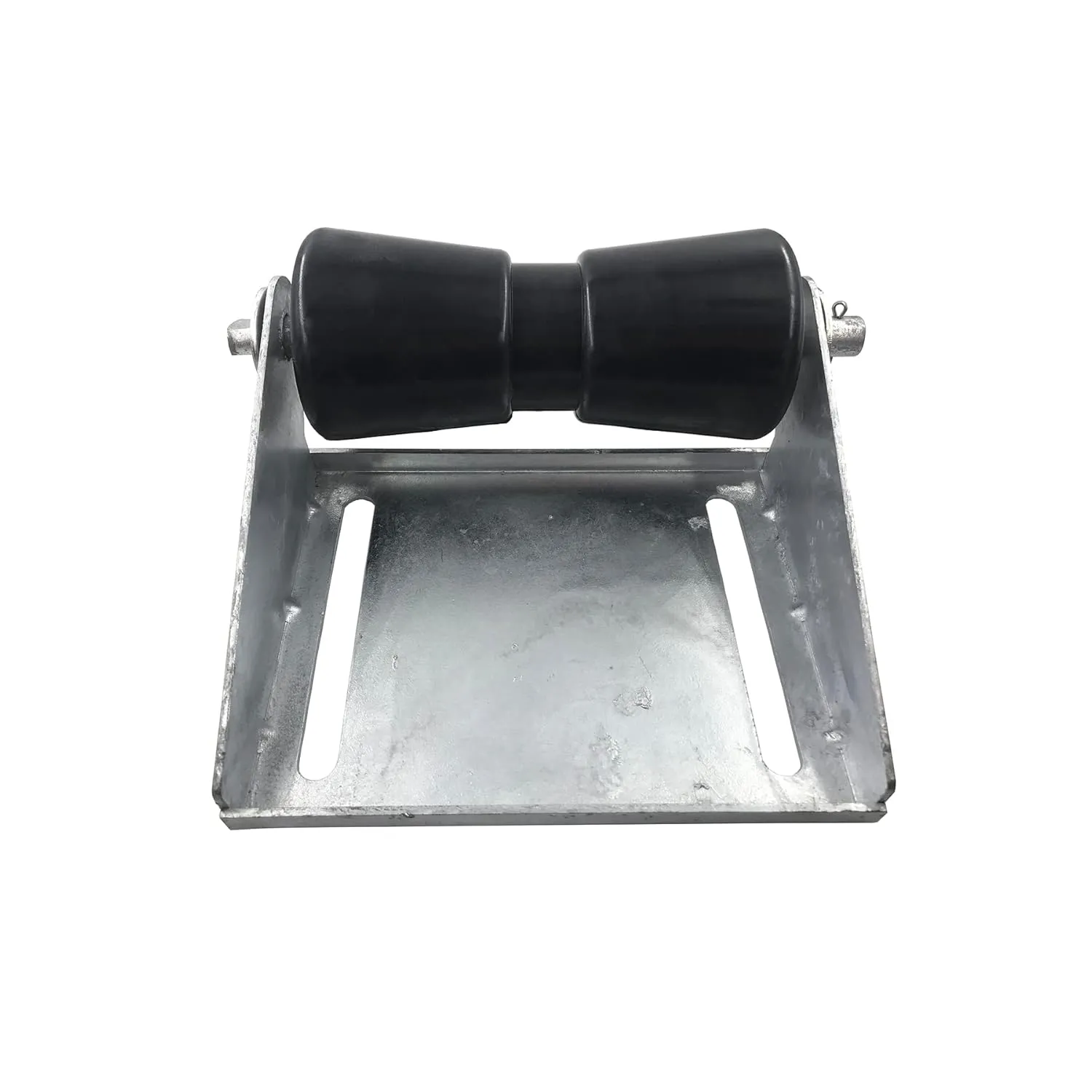 8 inch Boat Trailer Keel Roller with Bracket Assembly Kit Boat Trailer Roller Galvanized Steel Black Rubber