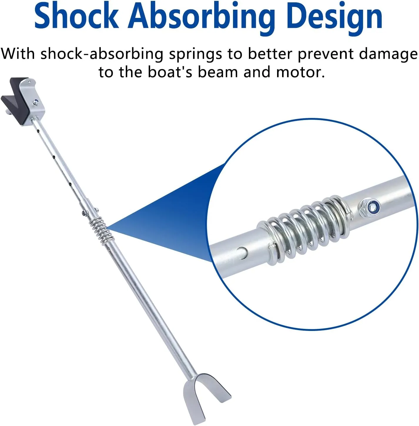 Adjustable Transom Saver kit, Transom Support from 20 to 29 Inches, Boat Transom Saver for Outboard Motor with Shock Absorption (Shock Absorbing Transom Saver)