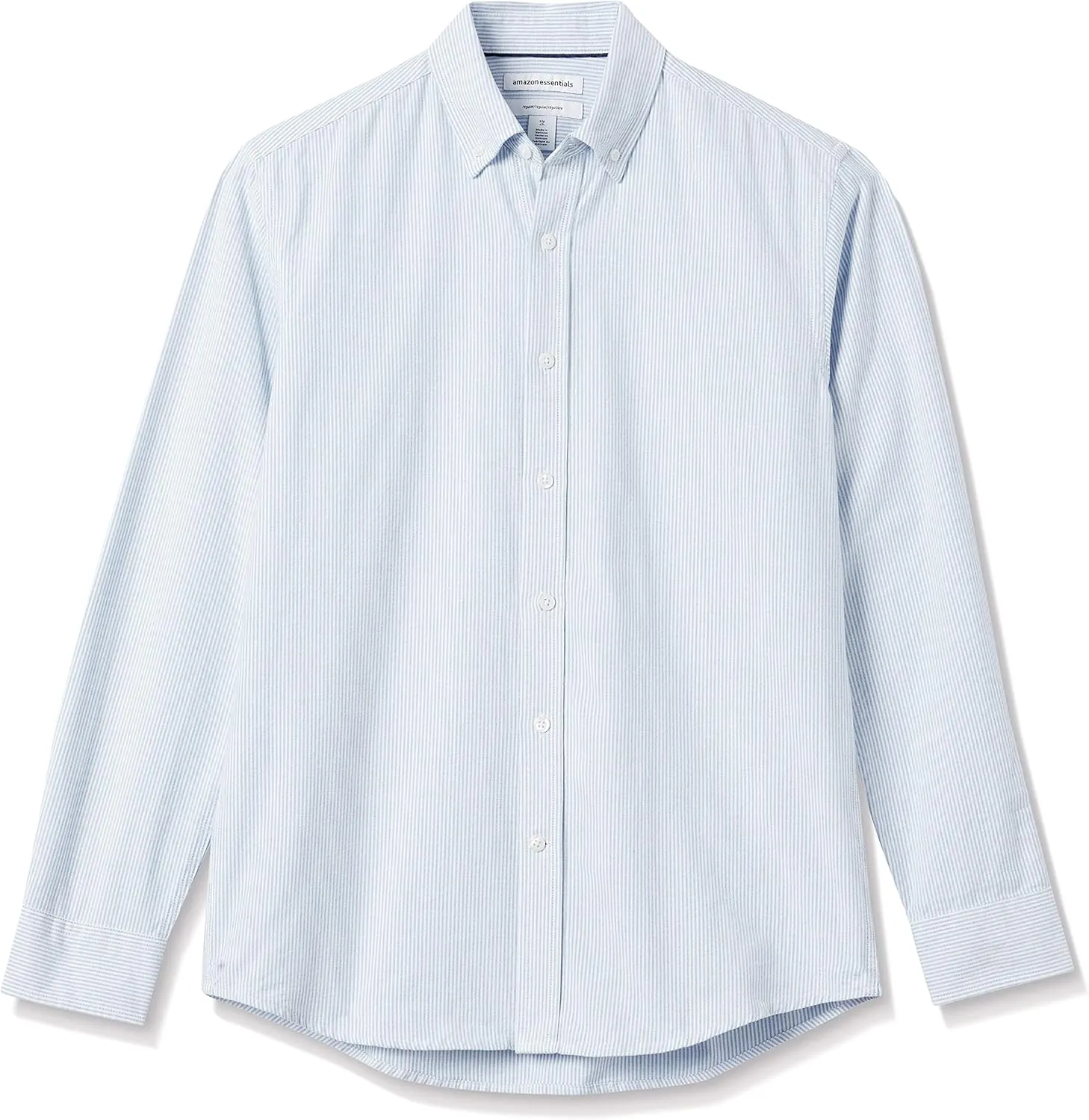 Amazon Essentials Men's Long-Sleeve Regular-Fit Stretch Oxford Shirt (Available in Big & Tall)