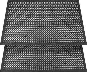 Anti Fatigue Rubber Floor Mat 2 Pack Restaurant Kitchen Mats for Floors Rubber Non-Slip Bar Floor Mats Door mat Drainage Mats Utility Garage Indoor Outdoor Use 36 x 60 Inches