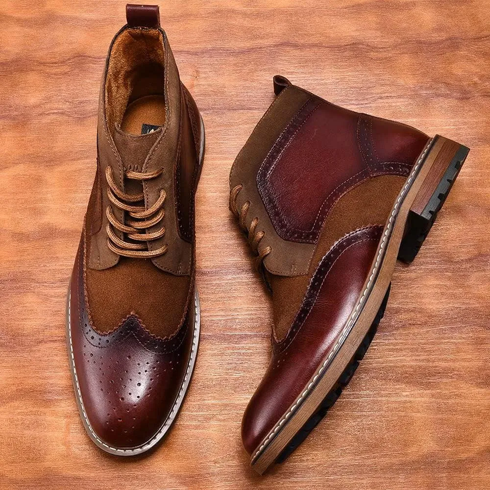 Arkbird Chelsea Ankle Boots for Men Genuine Leather Oxford Casual and Formal Dress Boot
