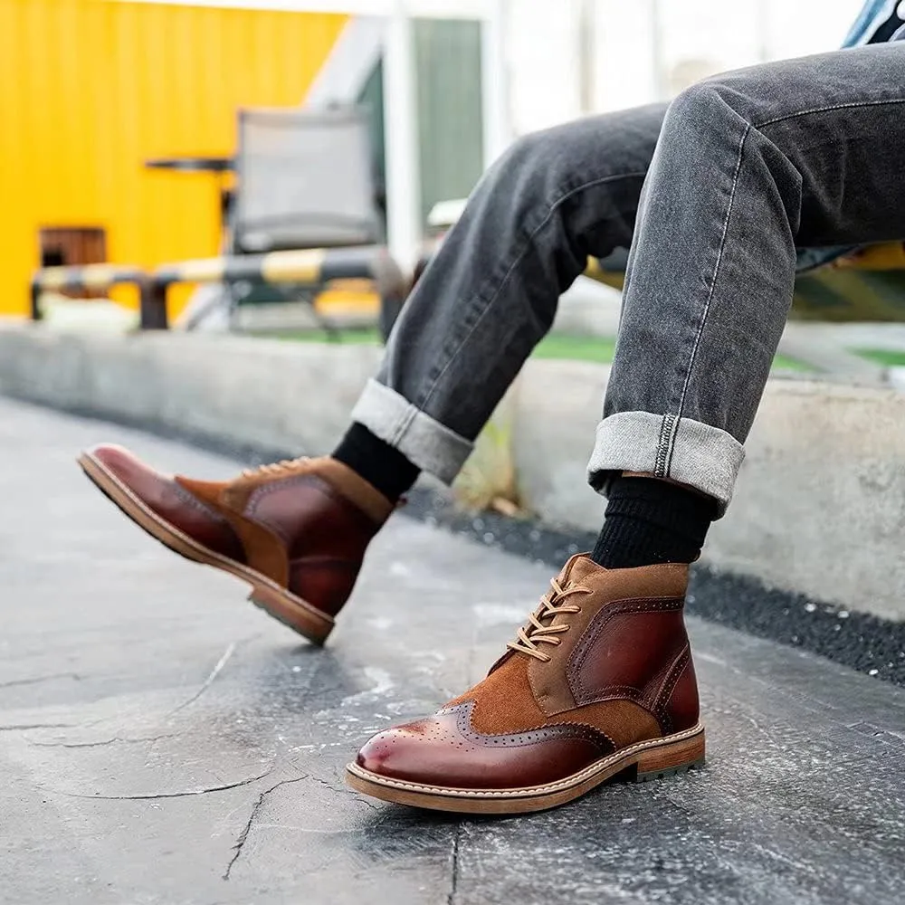 Arkbird Chelsea Ankle Boots for Men Genuine Leather Oxford Casual and Formal Dress Boot