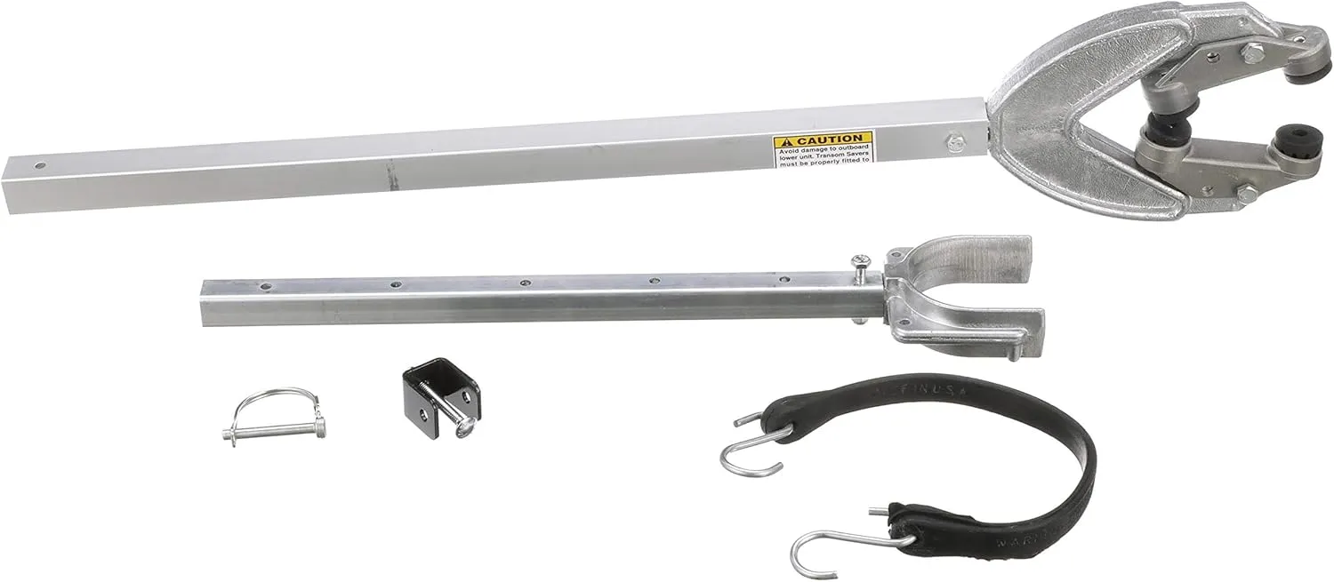 Attwood SP-424-ADJ-RB Heavy Duty Transom Saver, Adjustable from 32 to 44 Inches, Heavy Duty Head, Roller and Trailer Mounts