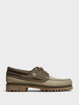 Authentic Boat Shoes in Olive Nubuck