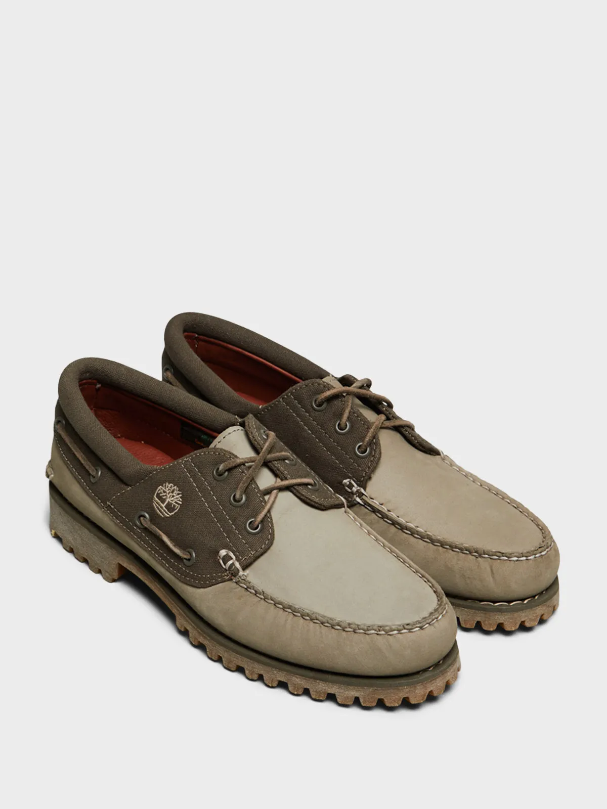 Authentic Boat Shoes in Olive Nubuck