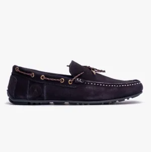 Barbour JENSON Mens Boat Shoes Navy Suede
