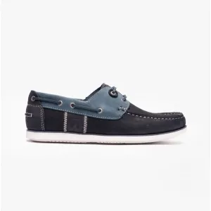 Barbour WAKE Mens Boat Shoes Washed Blue