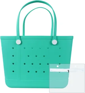 Beach Bag, Waterproof Beach Tote, Rubber XL Tote Bag, Washable and Durable Open Handbag for Boat Pool Sports Gym