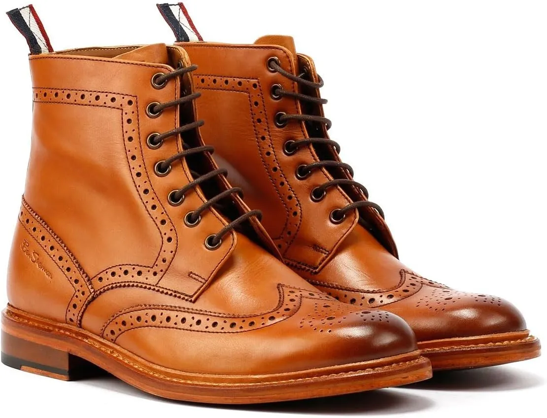 Ben Sherman Arthur Leather Men's Tan Boots - US 11