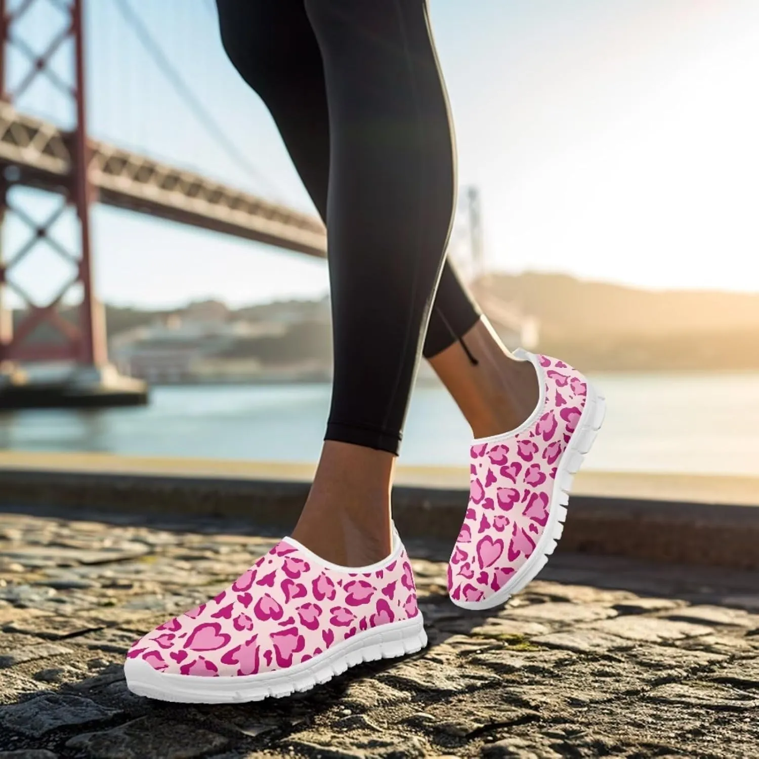 BIGCARJOB Sneaker for Women Slip-on Walking Shoes Road Running Shoes Comfortable Athletic Sock Shoes