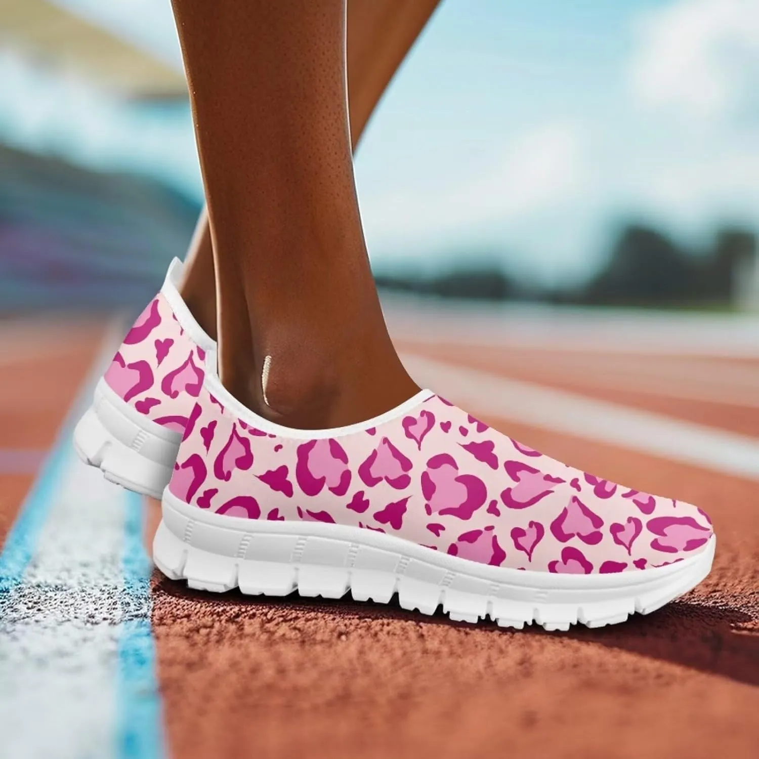 BIGCARJOB Sneaker for Women Slip-on Walking Shoes Road Running Shoes Comfortable Athletic Sock Shoes
