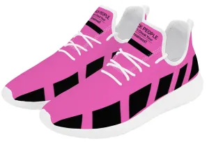 Black People Mesh Knit Sneaker - White