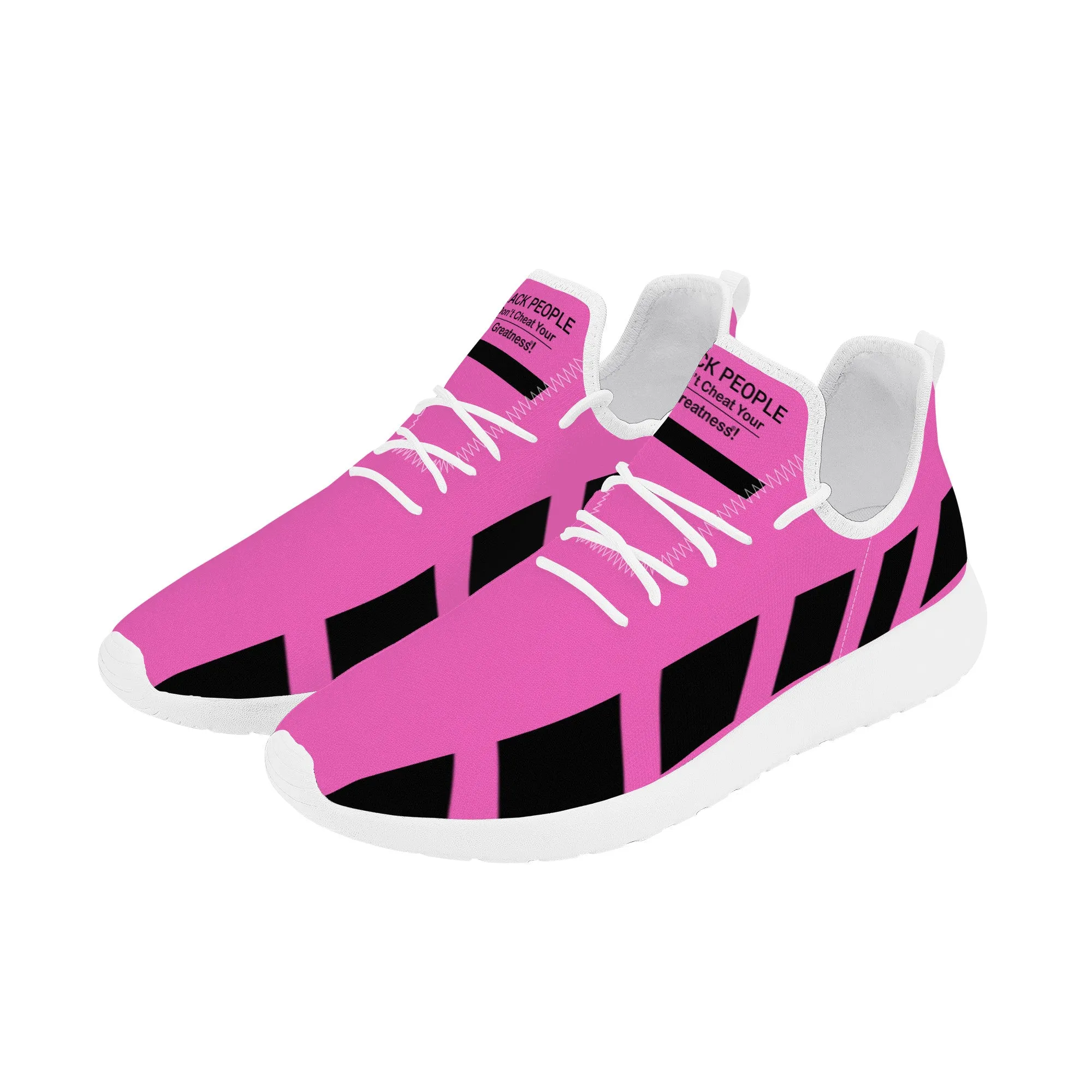 Black People Mesh Knit Sneaker - White
