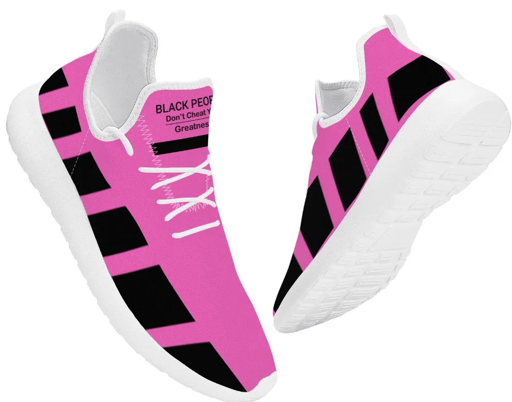 Black People Mesh Knit Sneaker - White