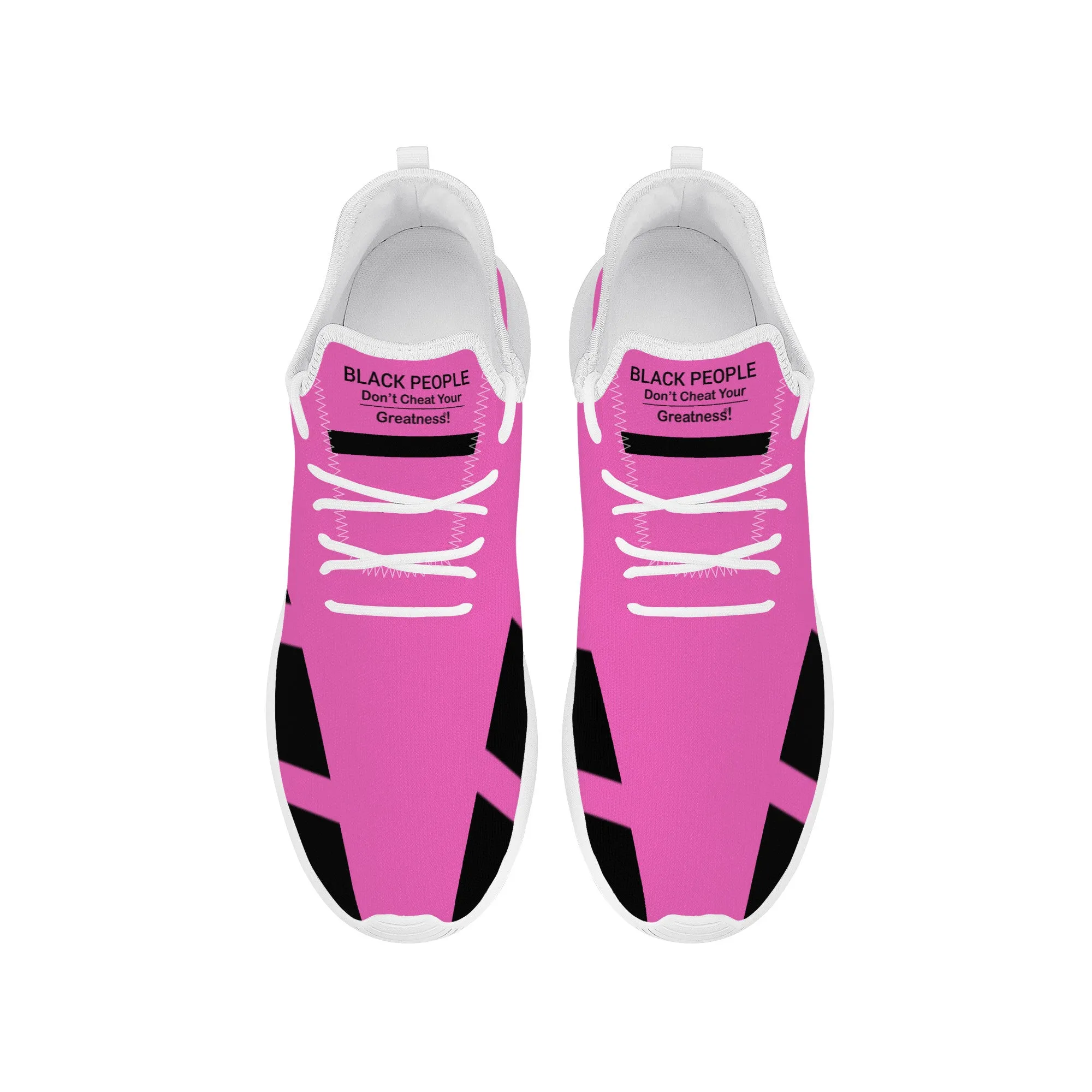 Black People Mesh Knit Sneaker - White
