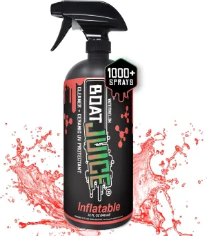 Boat Juice Inflatable Boat Cleaner Spray | 2in1 Cleaner & Ceramic UV Protectant | Removes Dirt, Grime, Stains, Water Spots & Provides Maximum UV Protection | Watermelon Scent | Made in USA (32oz)