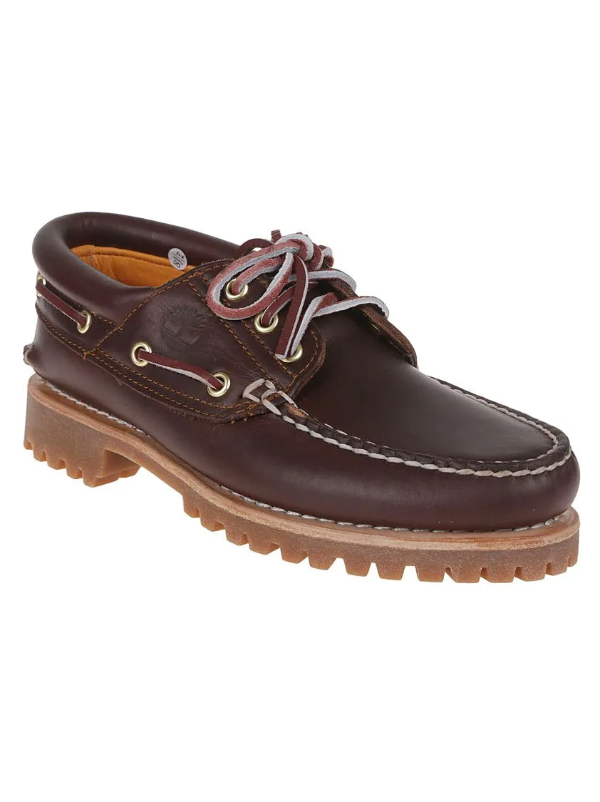 Brown Leather 3-Eye Lug Boat Shoe