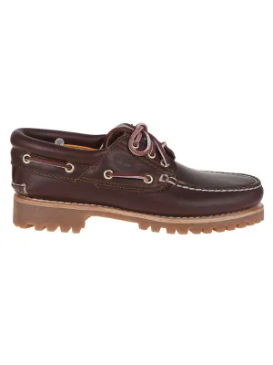 Brown Leather 3-Eye Lug Boat Shoe