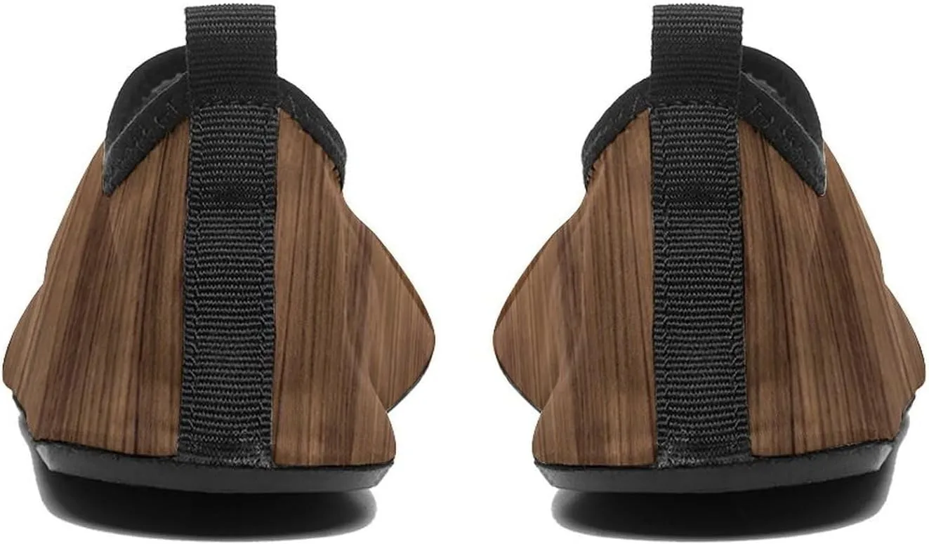 Brown Wooden Flooring Water Shoes Men Women Adult Aqua Sock Barefoot for Beach Swim River Pool Lake Hiking Kayaking Surfing