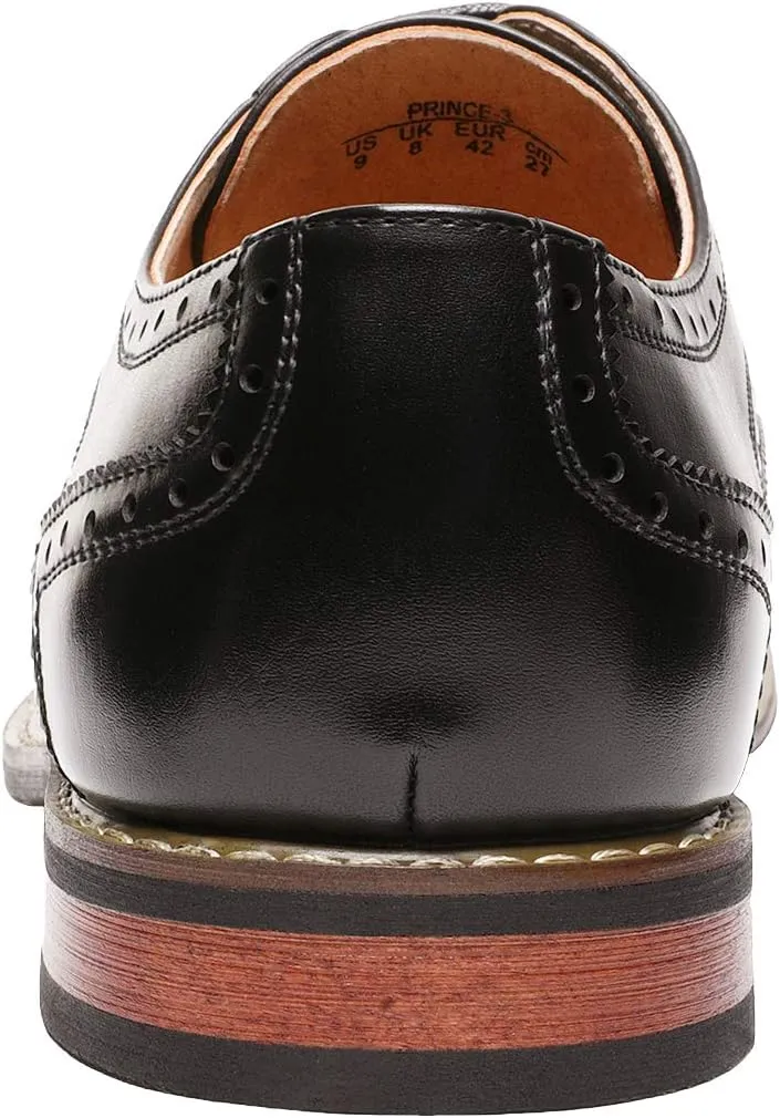 Bruno Marc Italy Prince Men's Classic Modern Oxford Wingtip Lace Dress Shoes