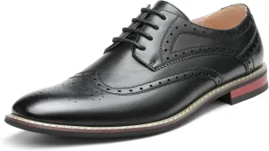 Bruno Marc Italy Prince Men's Classic Modern Oxford Wingtip Lace Dress Shoes