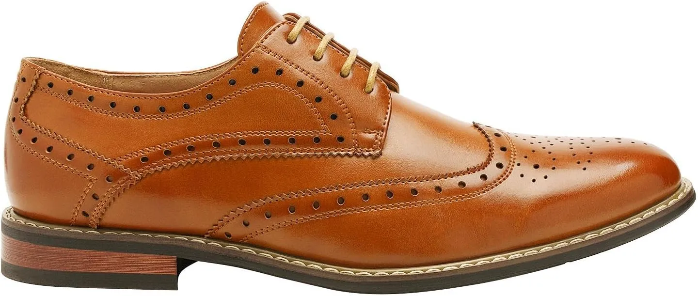 Bruno Marc Italy Prince Men's Classic Modern Oxford Wingtip Lace Dress Shoes