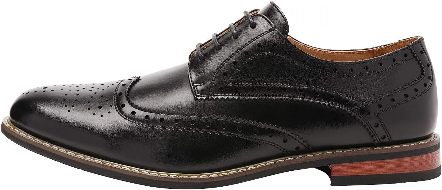 Bruno Marc Italy Prince Men's Classic Modern Oxford Wingtip Lace Dress Shoes