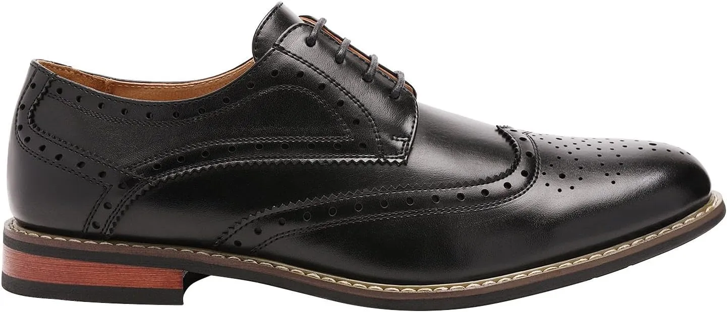 Bruno Marc Italy Prince Men's Classic Modern Oxford Wingtip Lace Dress Shoes