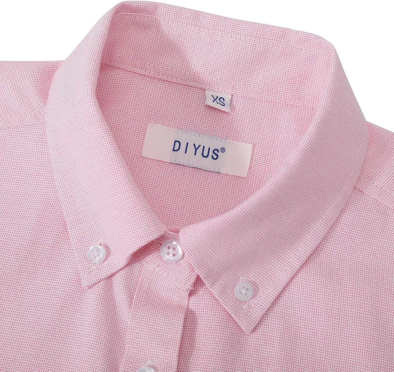 Button Up Shirt Women Long Sleeve Oxford Shirt Classic-Fit Cotton Work Blouse Wrinkle Resistant