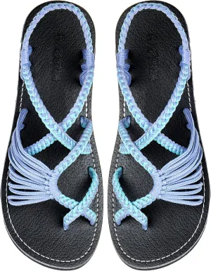 Capana Woven Women's Flat Sandals - Strappy Braided Sandals, Beach Sandals for Women Dressy Summer, Rope Bohemian Sandals, Spring Casual Womens Shoes, Comfy Boho Flats for Teen Girls – Banyan