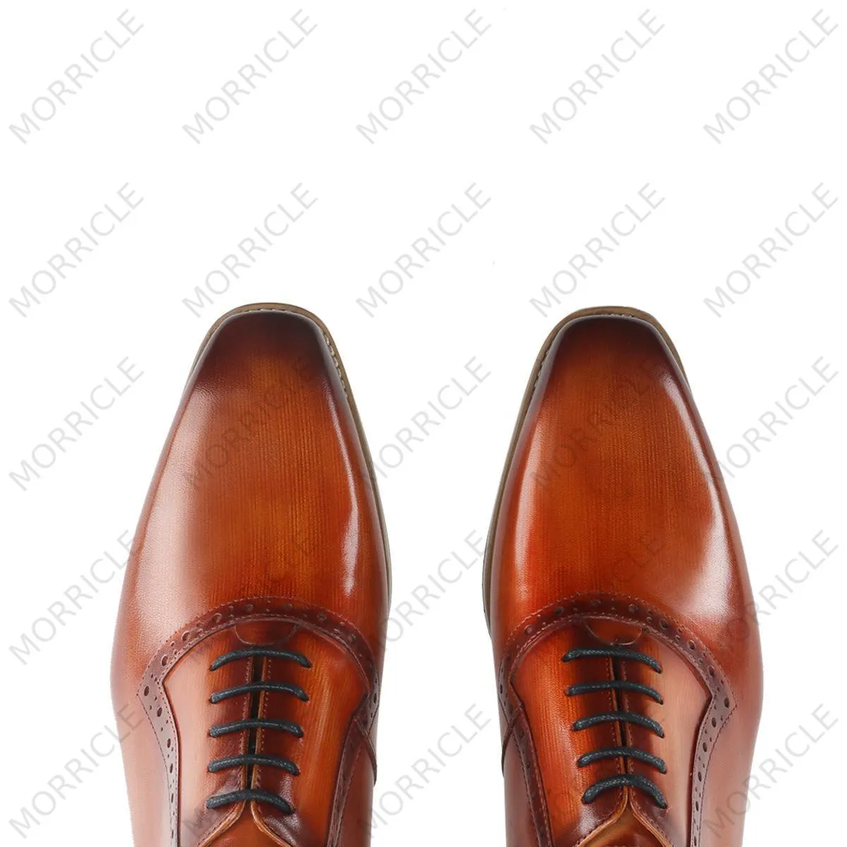 Casual Caramel Patina Oxford Shoes