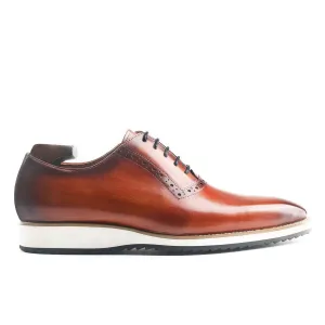 Casual Caramel Patina Oxford Shoes