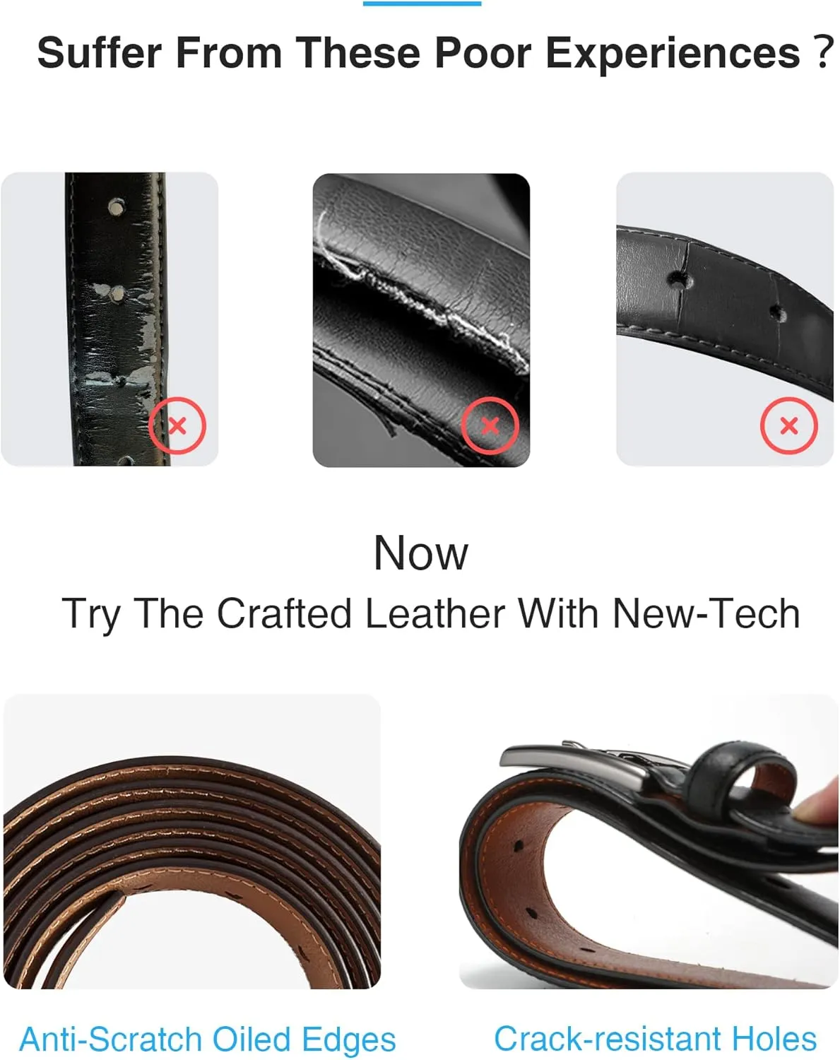 CHAOREN Mens Belts Leather 1 1/8" for Gift Men - Perfect Companion to Mens Dress Shoes