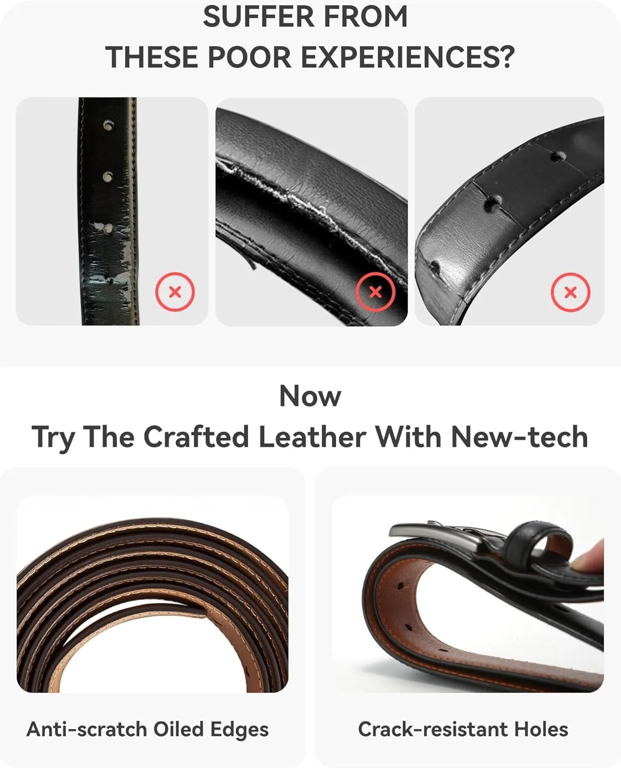 CHAOREN Mens Belts Leather 1 1/8" for Gift Men - Perfect Companion to Mens Dress Shoes
