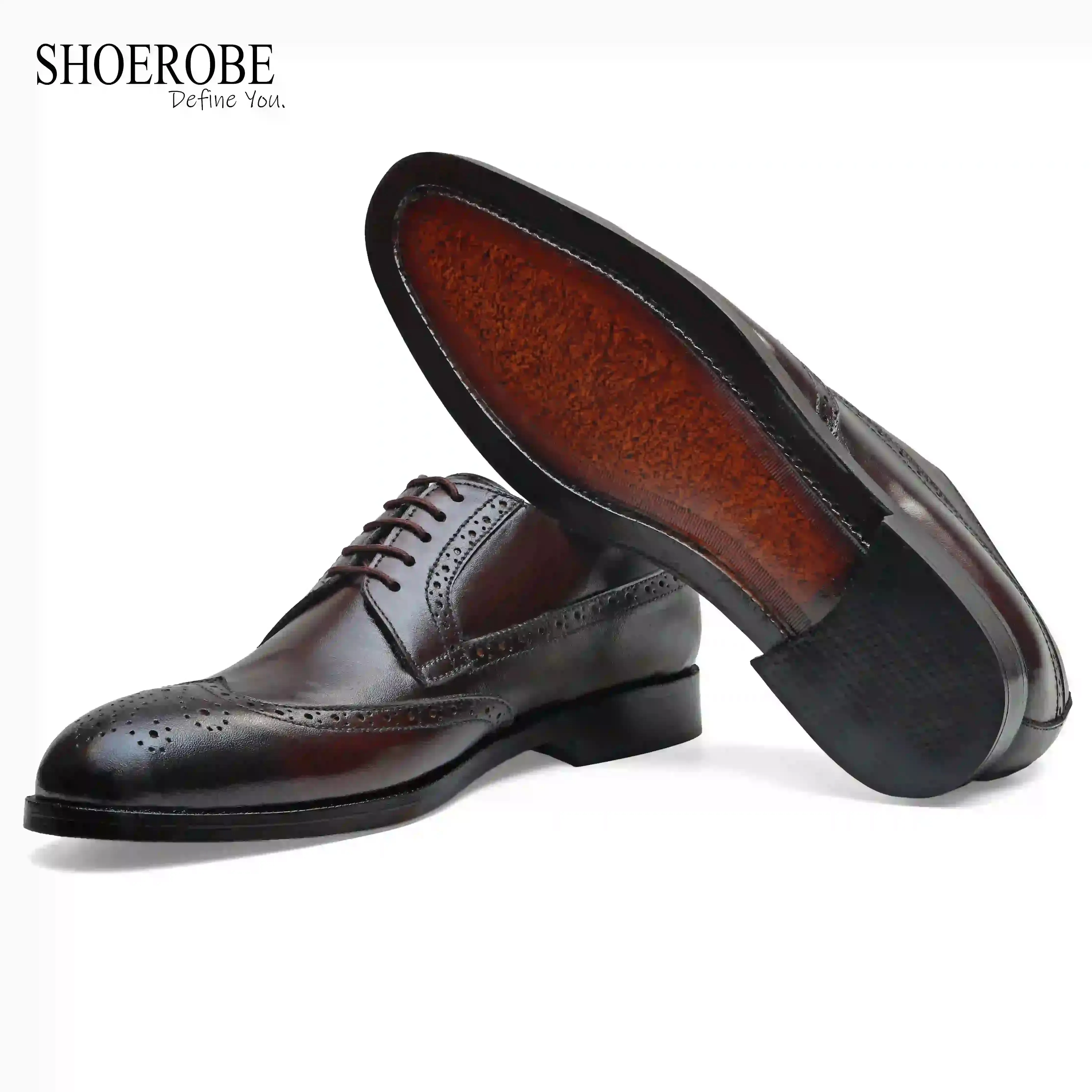 Chestnut Classic Oxford Leather Shoes for Men