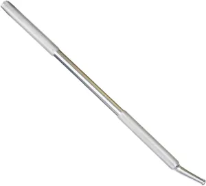 Chrome Winch Bar with Grooved Head, Steel Bar Non-Slip Grip – for Flatbed Trailer Winches Tie Down Cargo Bar 33”
