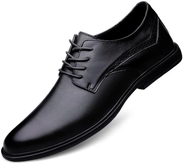 Classic Men's Leather Dress Shoes Men Lace-up Formal Oxfords Shoes Breathable Wingtip Brogue Shoes