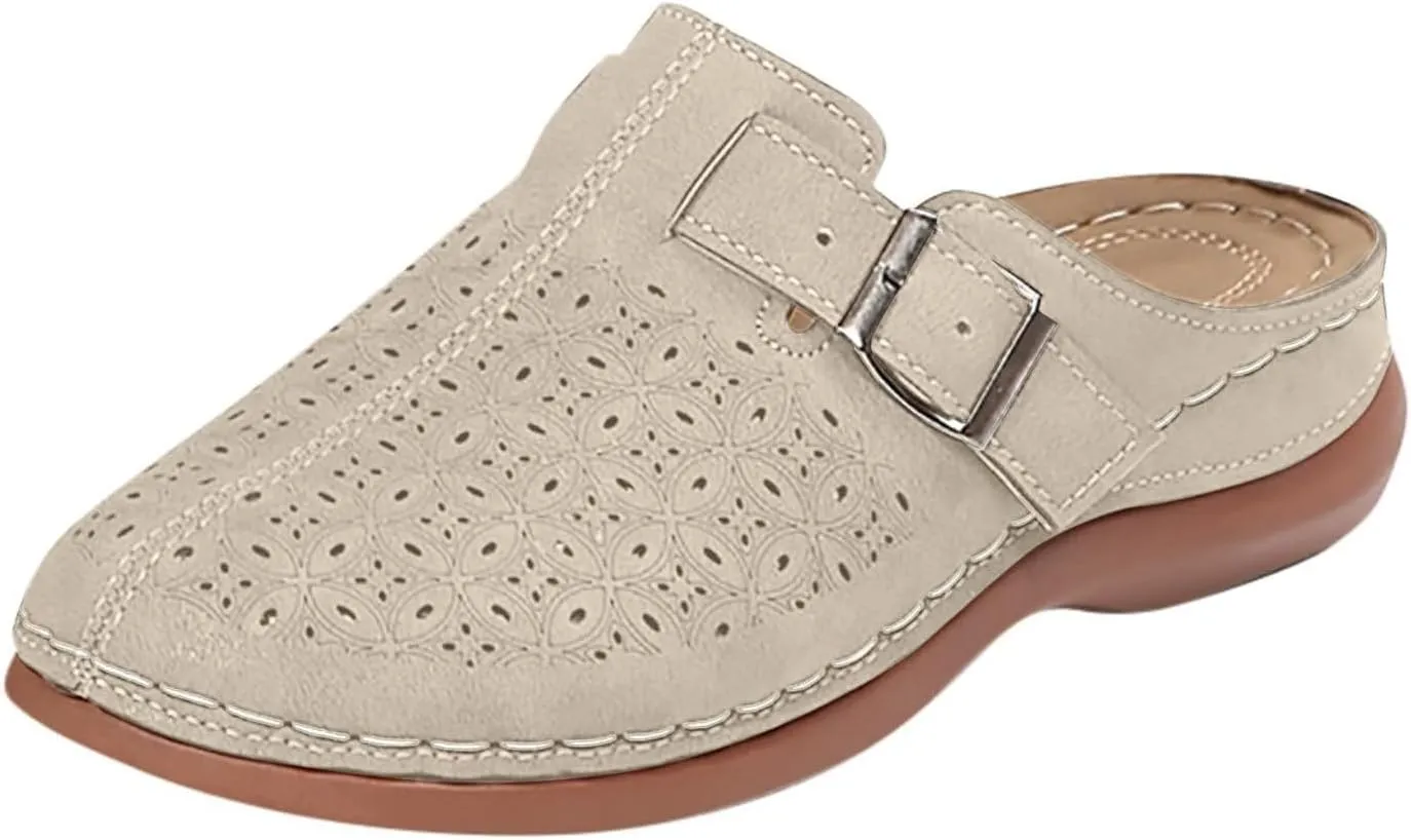 Clogs for Women Mules Summer Comfortable Orthopedic Arch Support Sandals Breathable Closed Toe Slippers Lightweight Outdoor Beach Shoes