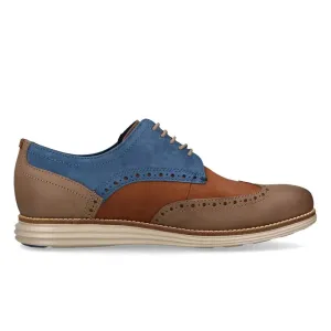 Cole Haan Men ØriginalGrand Wingtip Dark Sequoia-Irish Coffee-Ensign Blue C38428