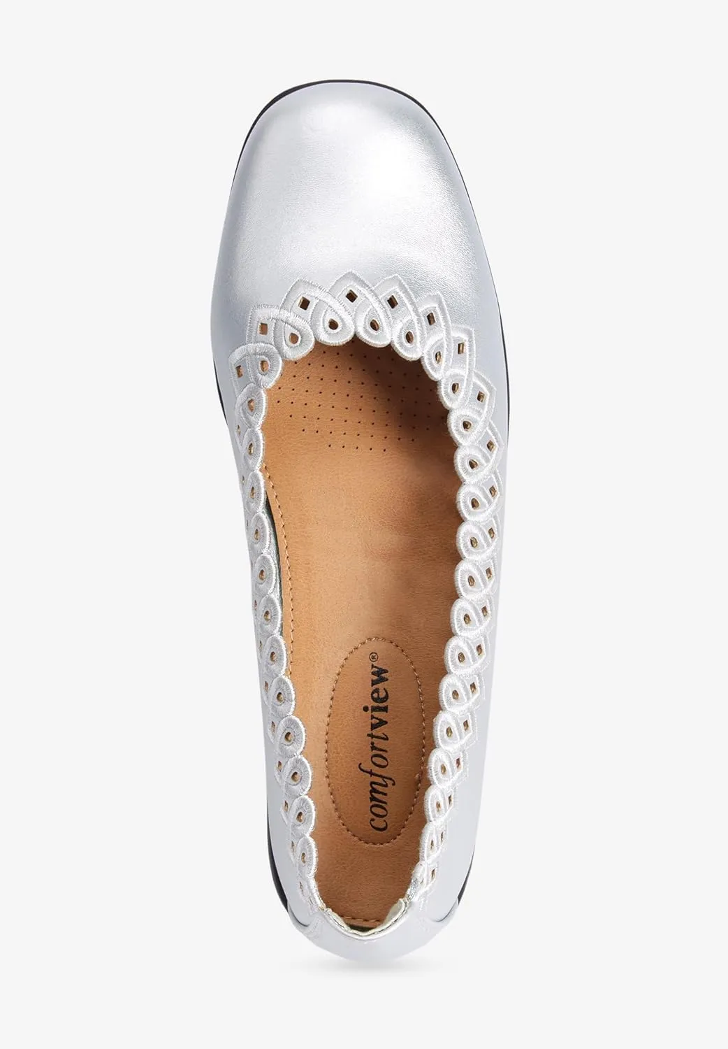 Comfortview Women's The Vivi Slip On Flat (Wide Widths Available)
