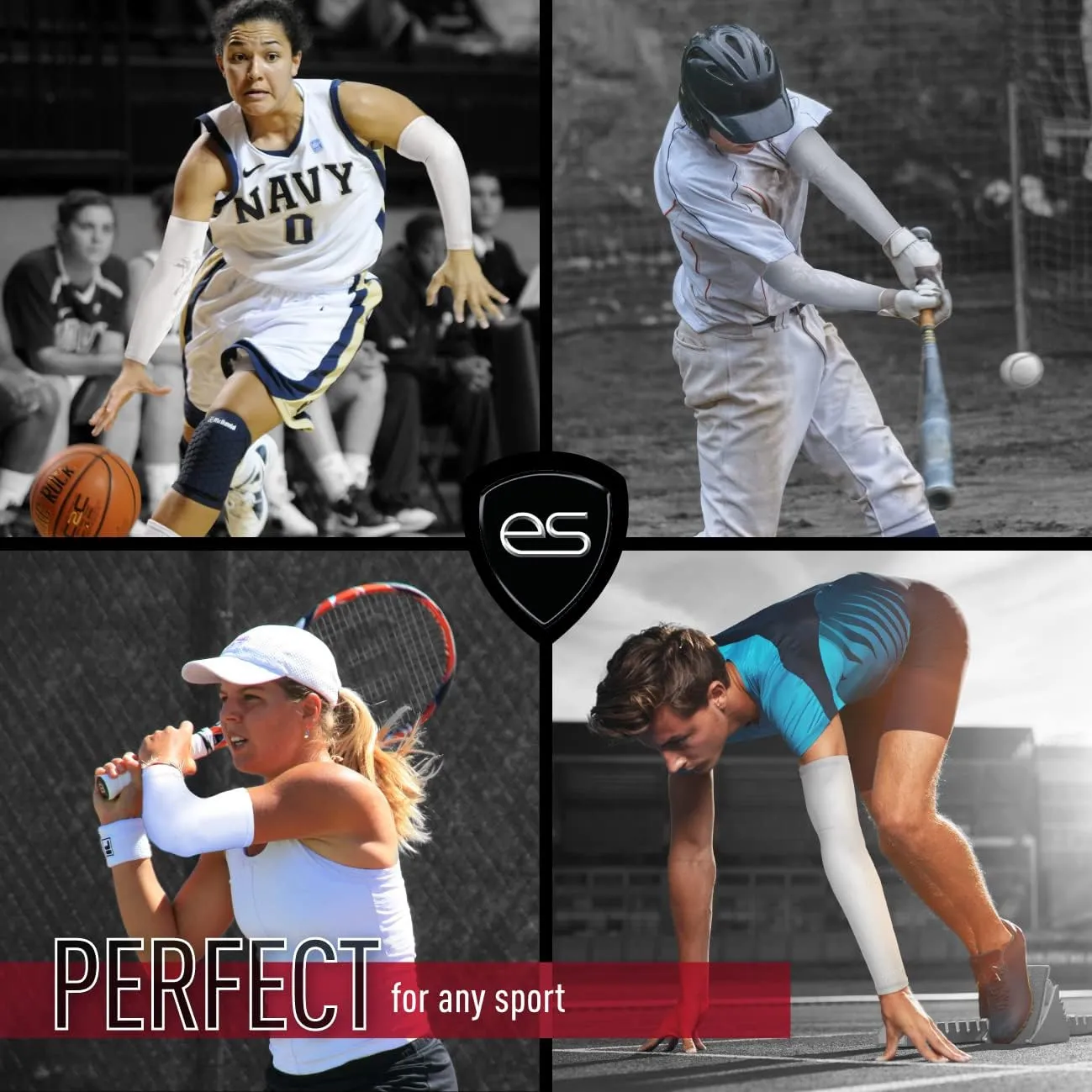 Compression Arm Sleeves for Men & Women - Protective Sleeves to Cover Arms for Sports - Tattoo Cover Up & UV Protection